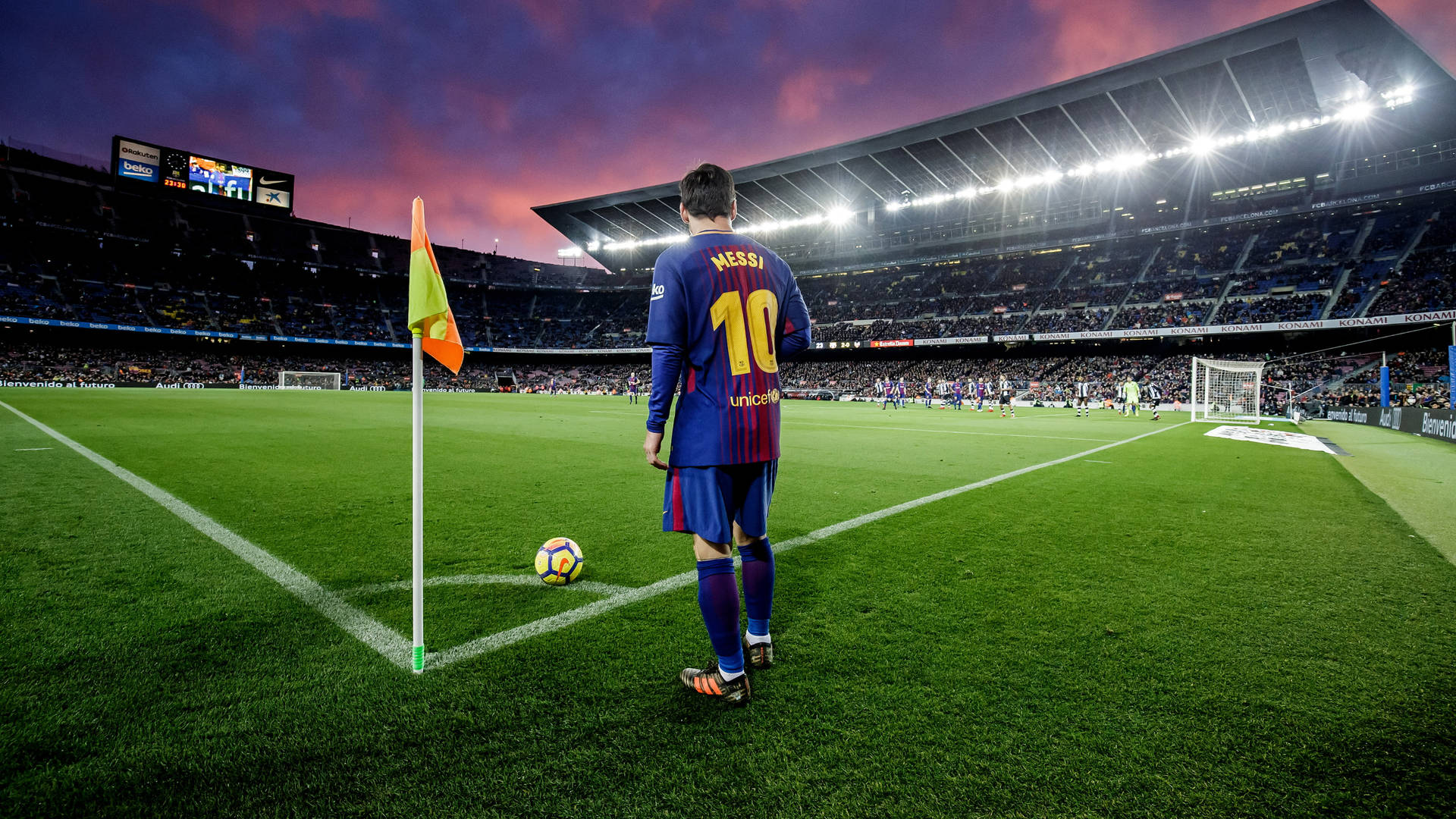 Kulissen fra La Liga Lionel Messi Wallpaper