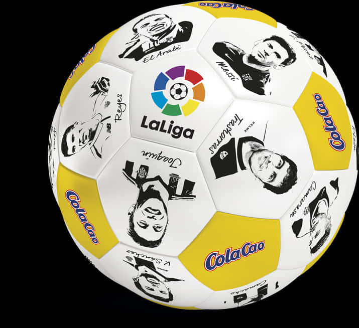 La Liga Themed Soccer Ball PNG