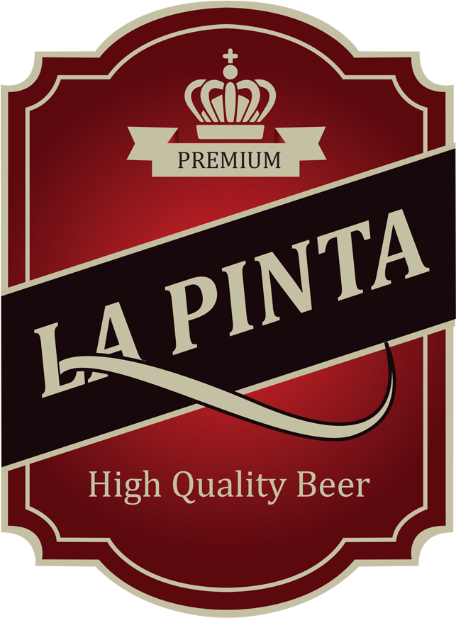 La Pinta Premium Beer Label PNG