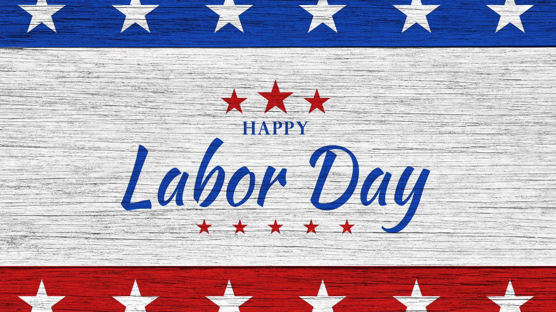 Labor Day Greetings On Wood