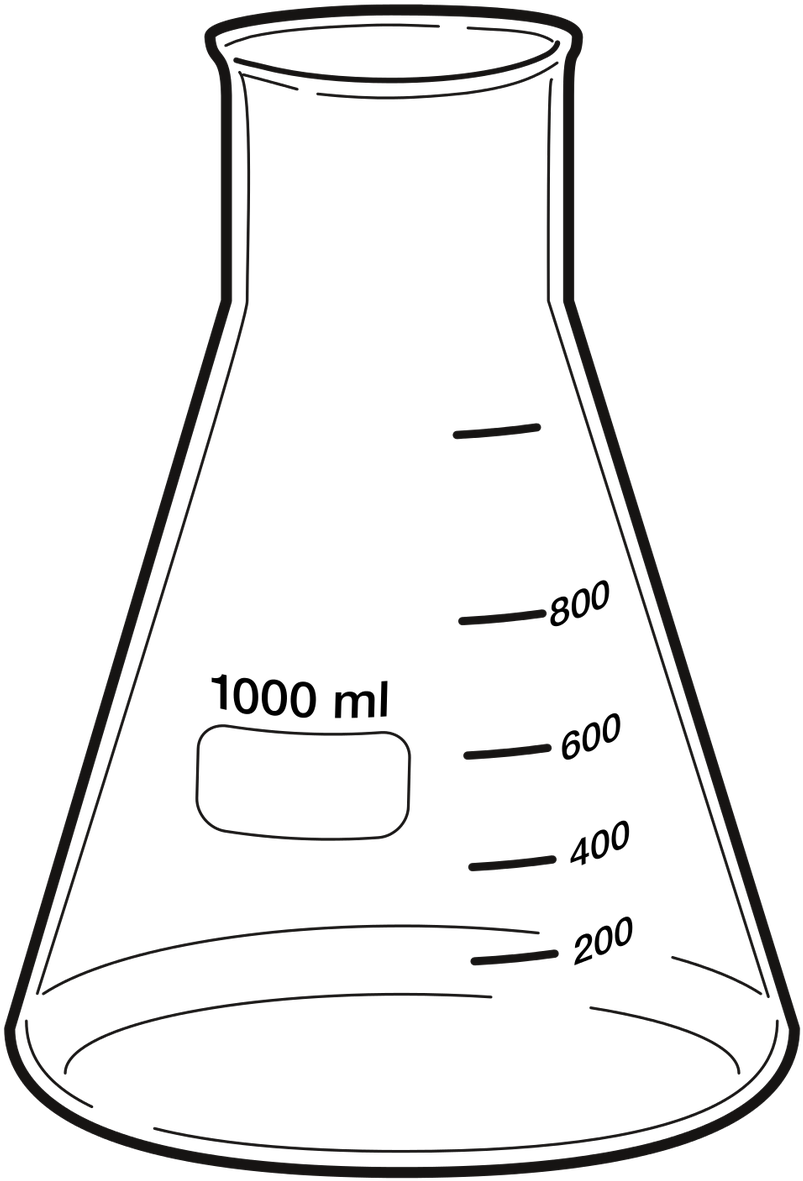 Laboratory Erlenmeyer Flask Drawing PNG