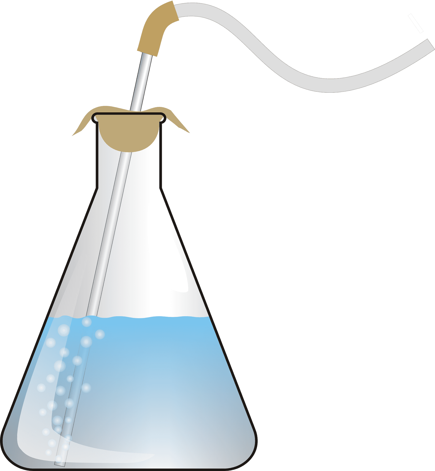 Laboratory Flask Distillation Process PNG