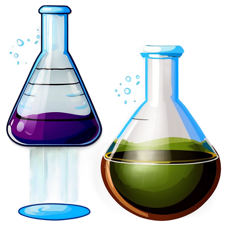 Laboratory Flask Sketch Png 06122024 PNG