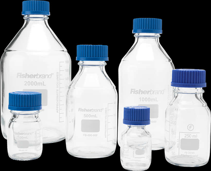 Laboratory Glass Bottles Set PNG