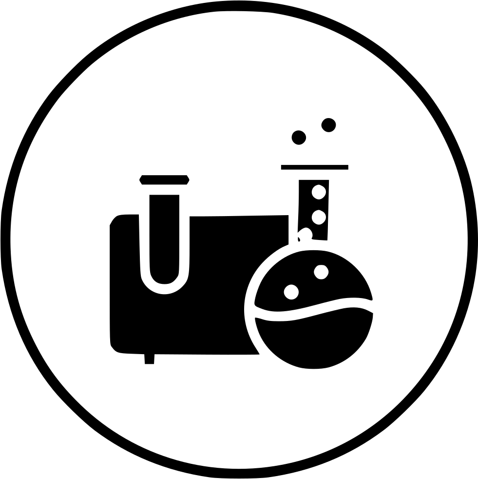 Laboratory Icon Blackand White PNG