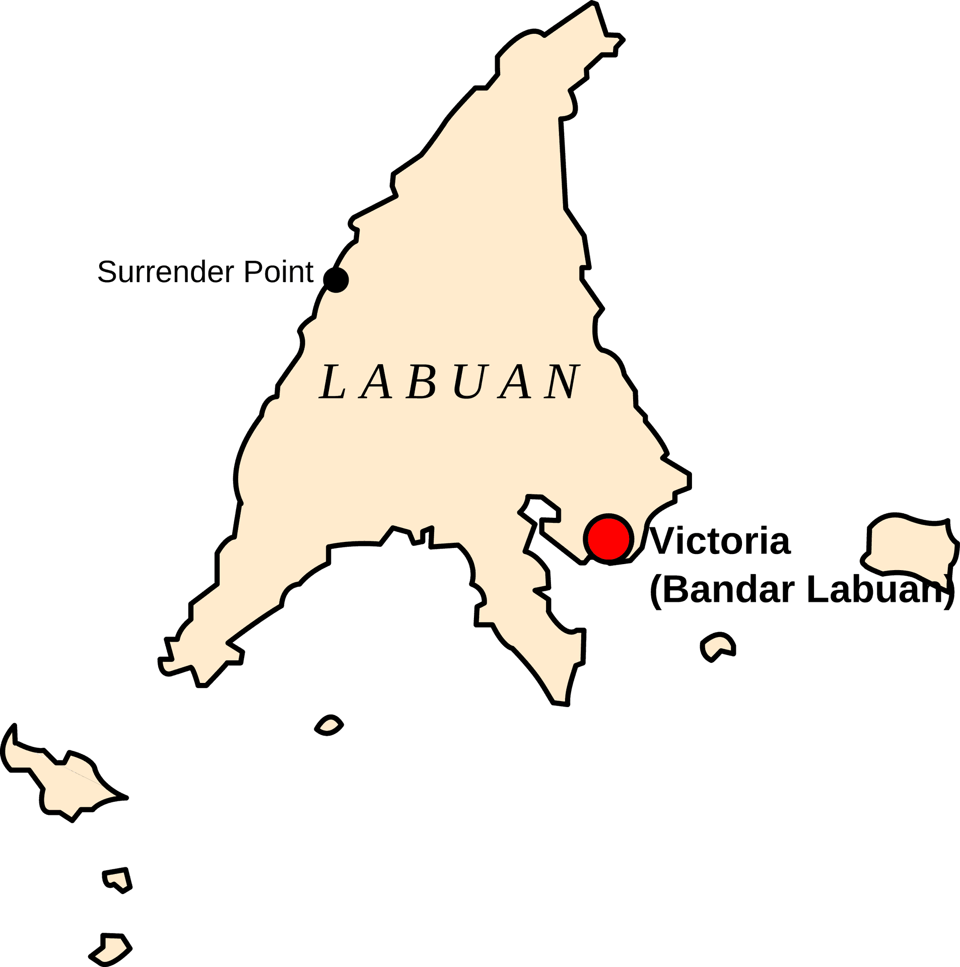 Labuan Island Map Malaysia PNG