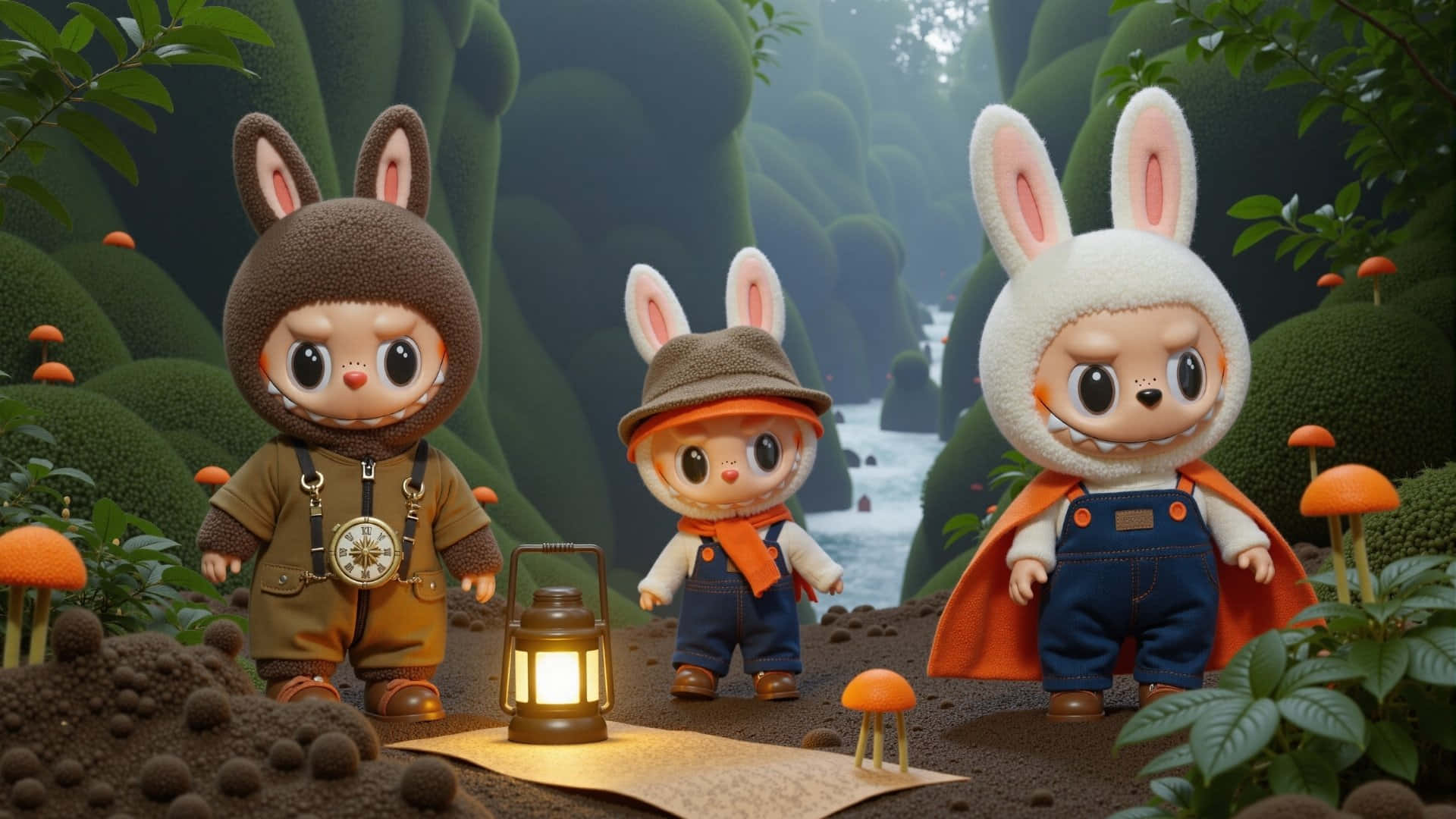 Personajes De Aventura Labubu Fondo de pantalla