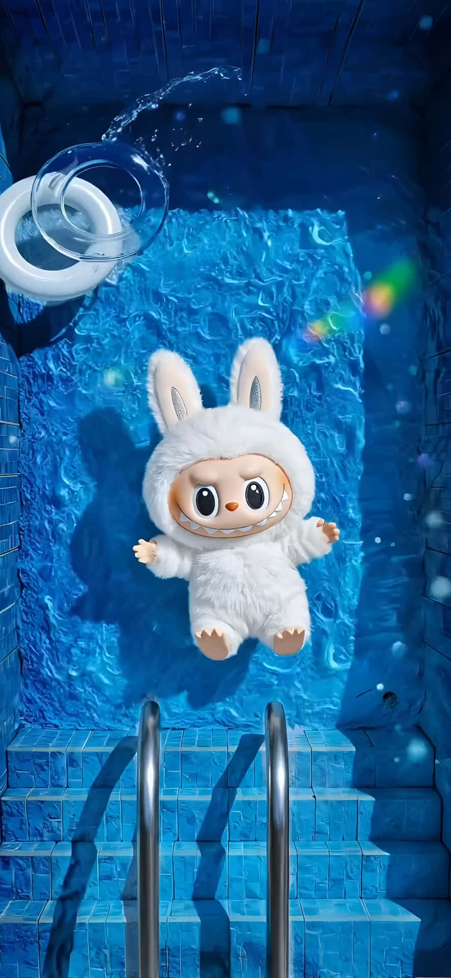 Labubu Bunny Pool Float Wallpaper