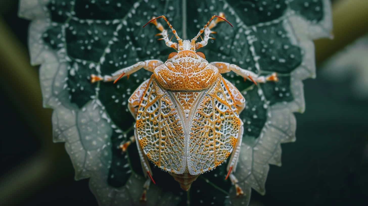 Lace Bug On Leaf Wallpaper