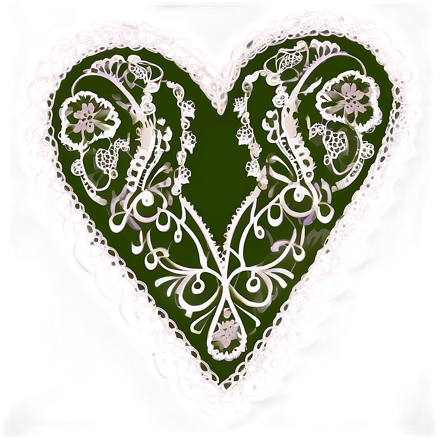 Lace Heart Clipart Elegance Png 62 PNG
