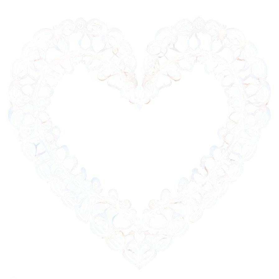 Lace Heart Frame Png 05252024 PNG