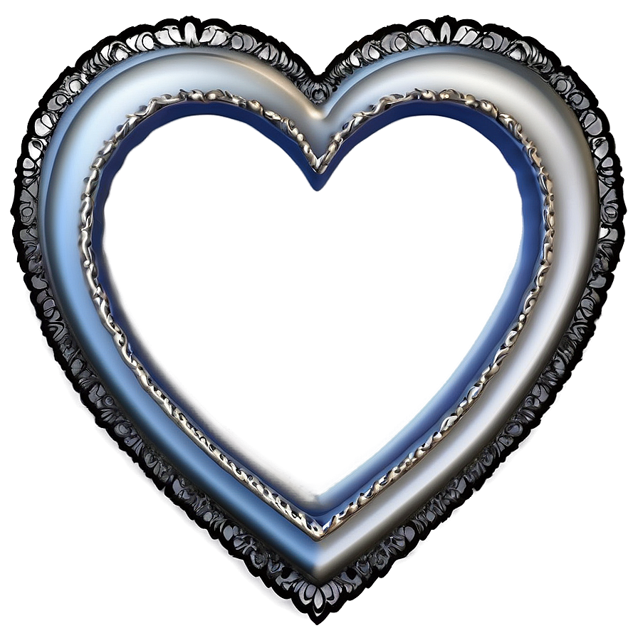 Lace Heart Frame Png Fnp PNG