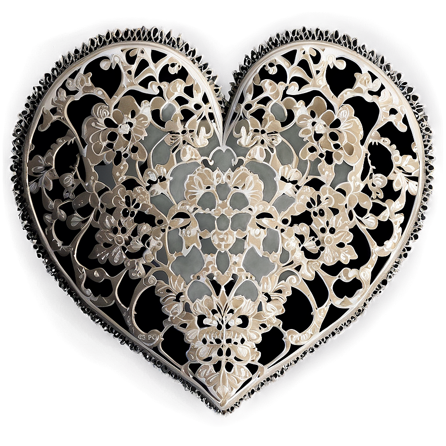Lace Heart Pattern Png D PNG