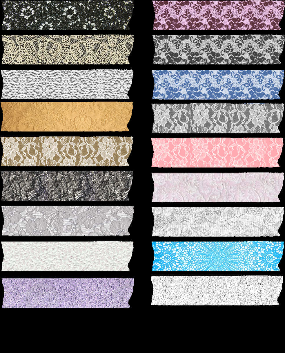 Lace Washi Tape Collection PNG