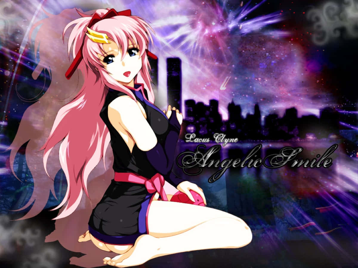 Lacus Clyne In A Thoughtful Pose Wallpaper