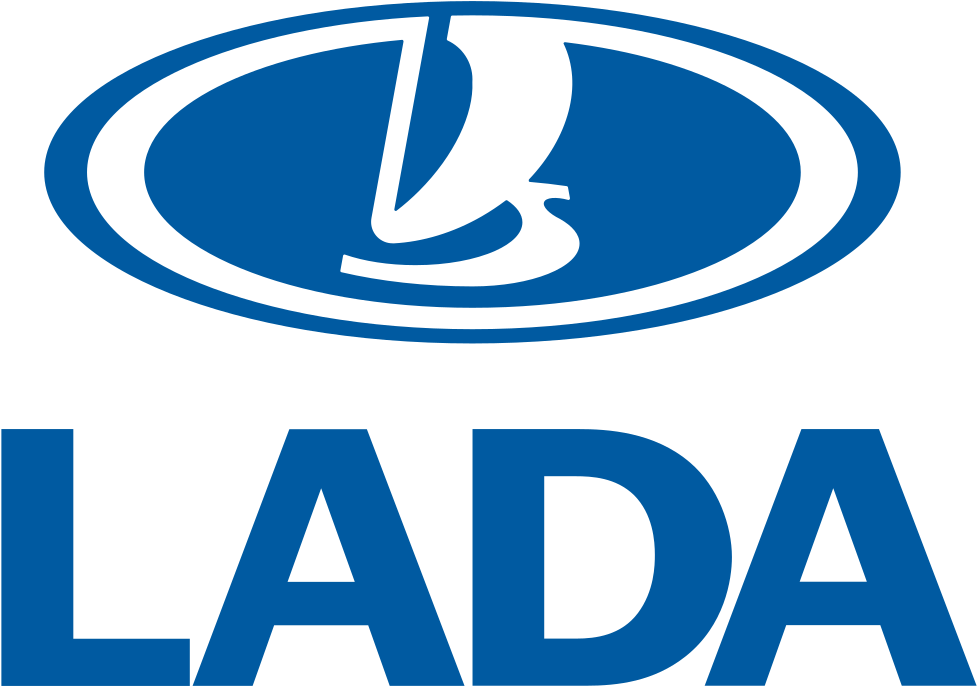 Lada Car Logo Blue Background PNG