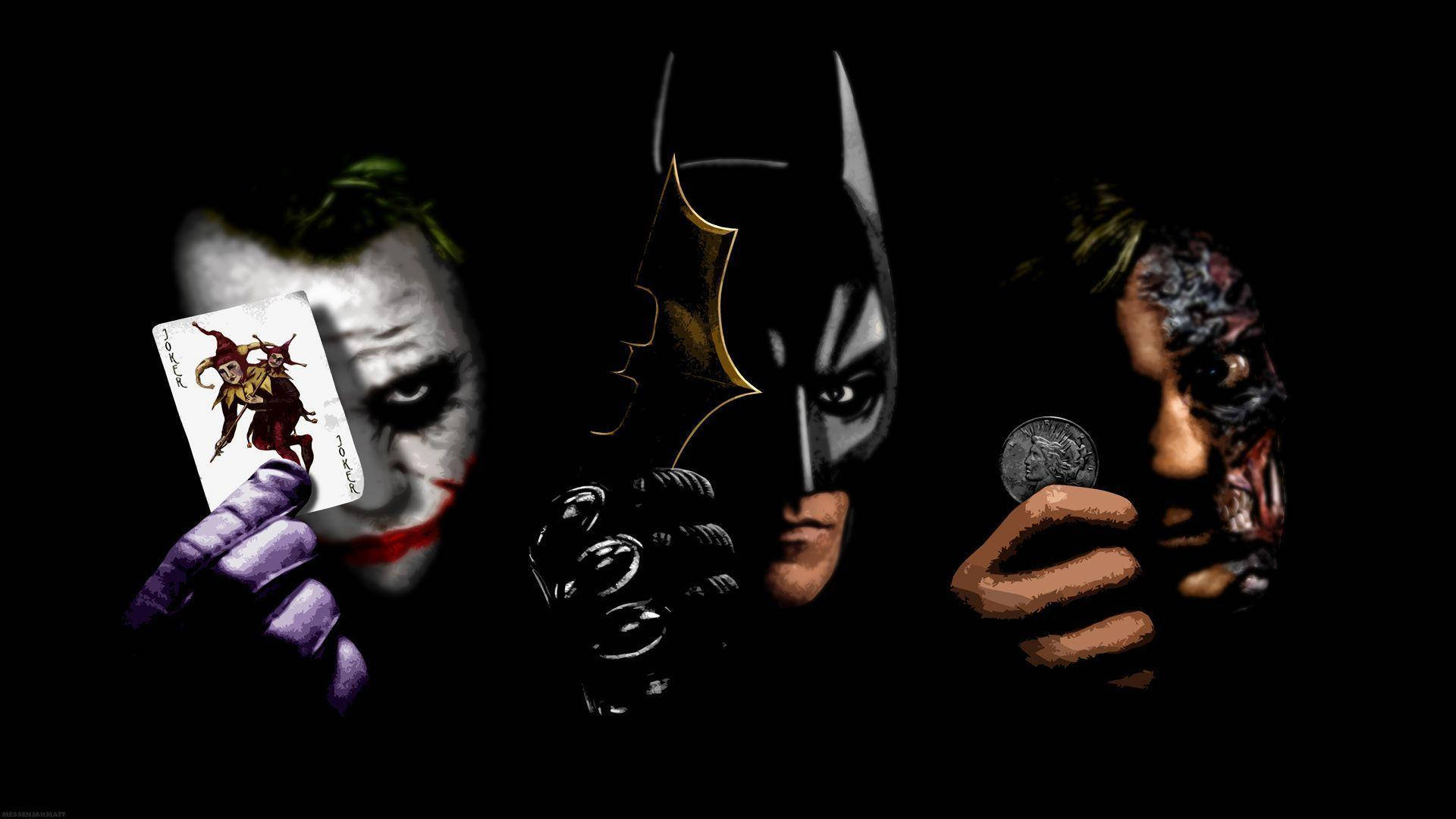 Läderlappen, Joker, Och Två-face Cool Hd Wallpaper