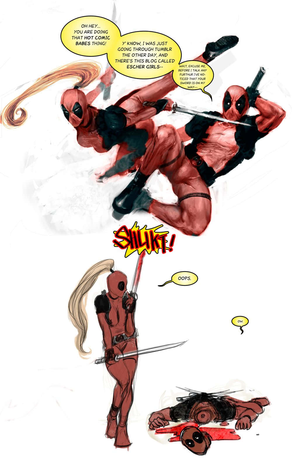 Lady Deadpool - Action-Packed Marvel Heroine Wallpaper
