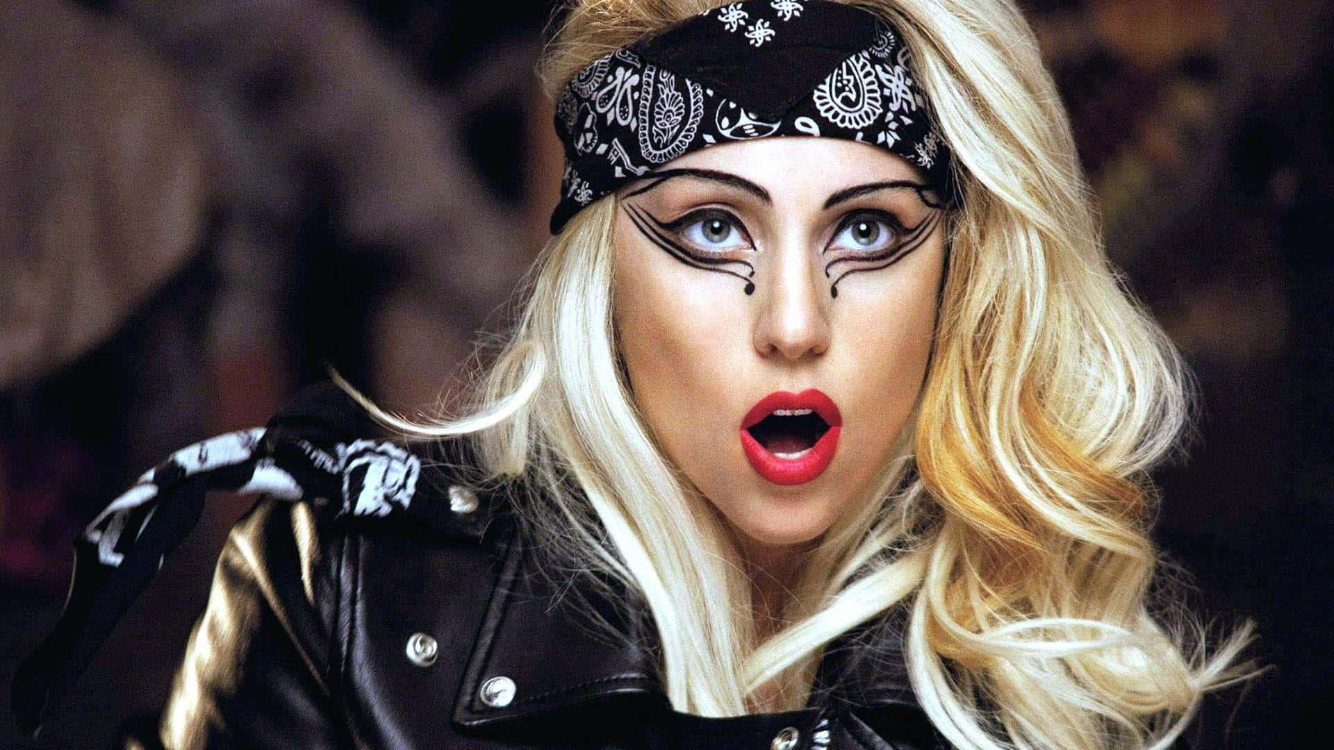 Lady Gaga performing her hit single