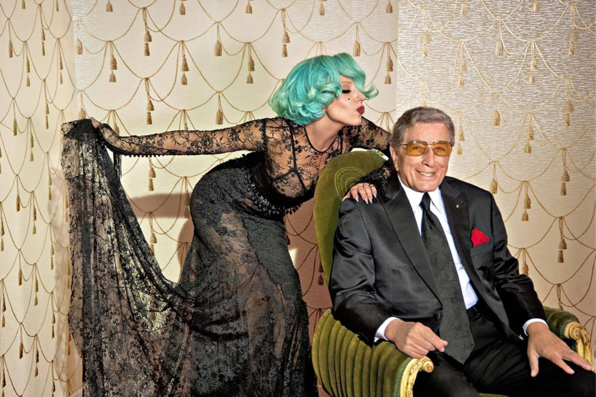 Lady Gaga And Tony Bennett Photoshoot Background