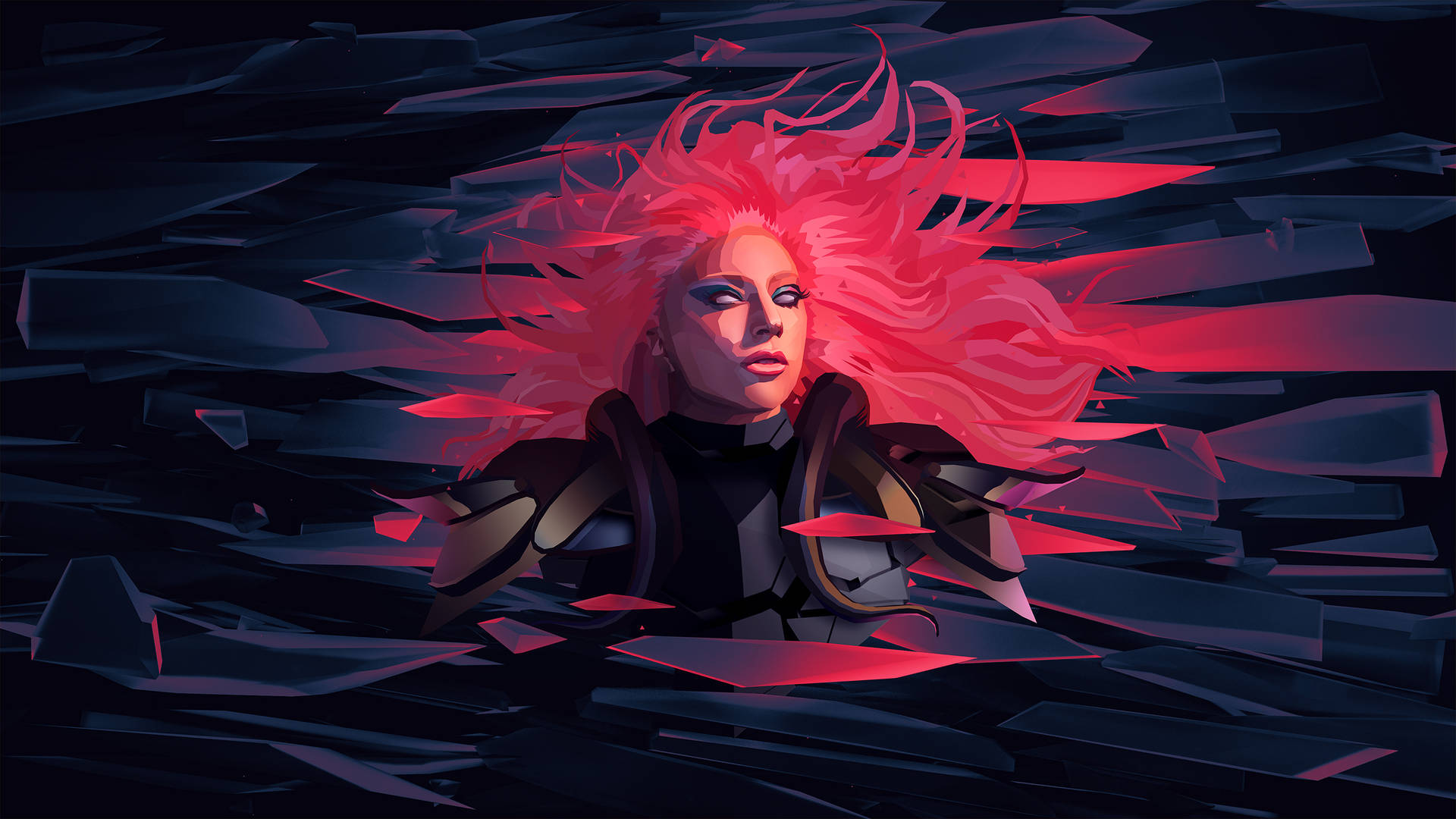 Lady Gaga Digital Painting Background