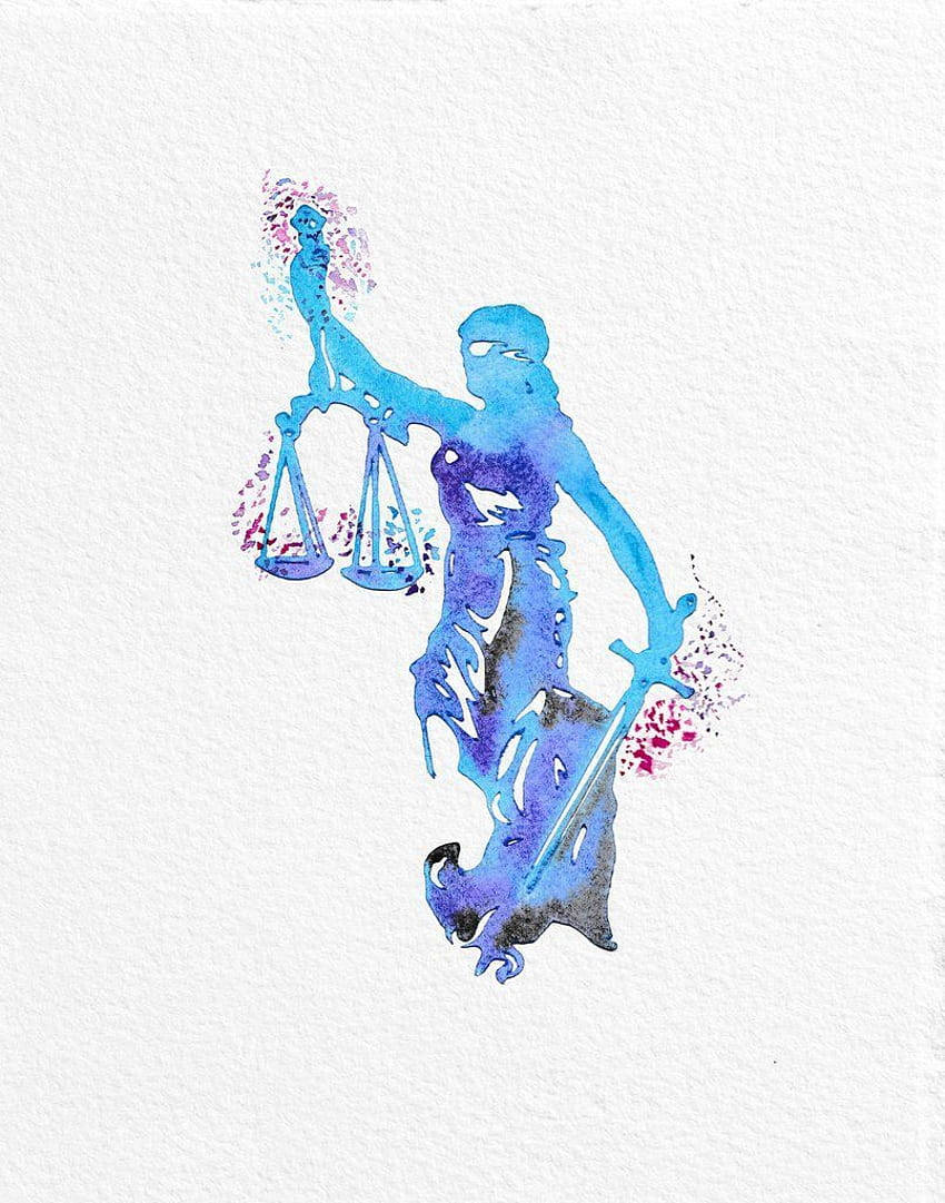 Lady Retfærdighed Kreativ Digital Kunst Wallpaper