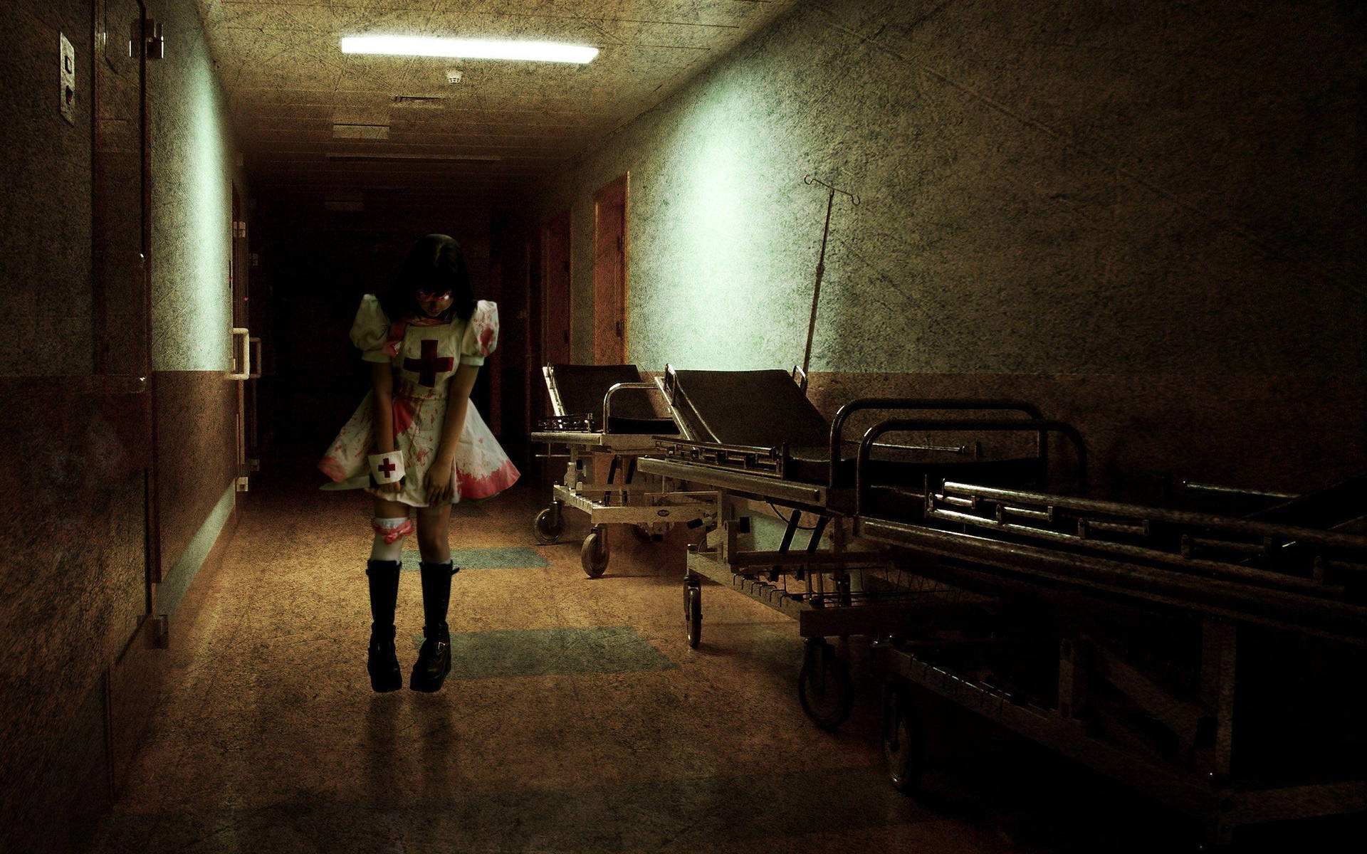 Lady Nurse Ghost In Haunted Hospital Wallpaper