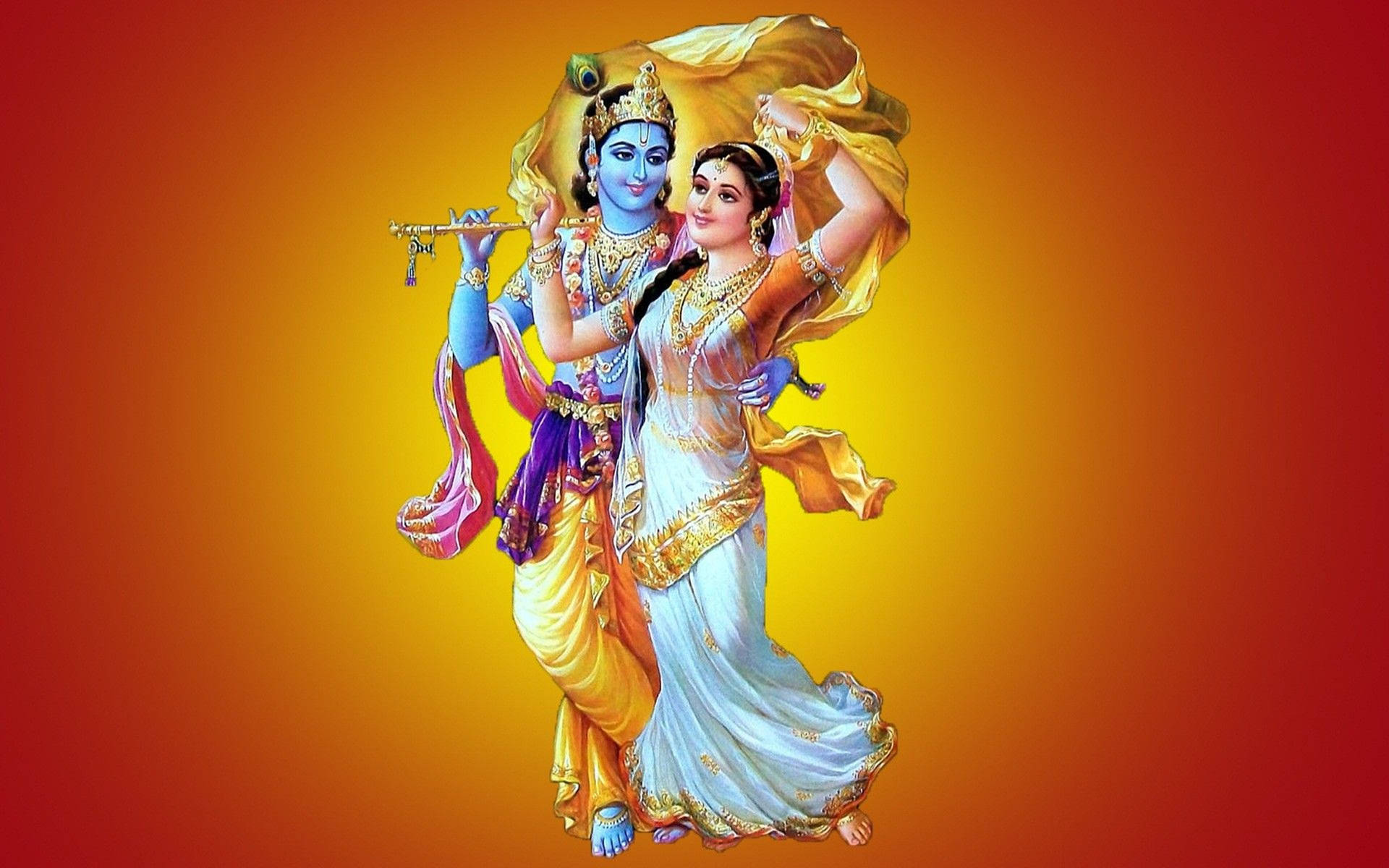 Download Lady Radha And Lord Krishna 4k Digital Art Wallpaper | Wallpapers .com