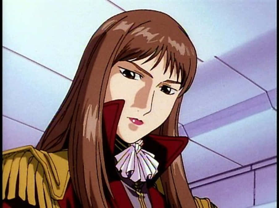 Lady Une: A striking presence in the world of Gundam Wing Wallpaper