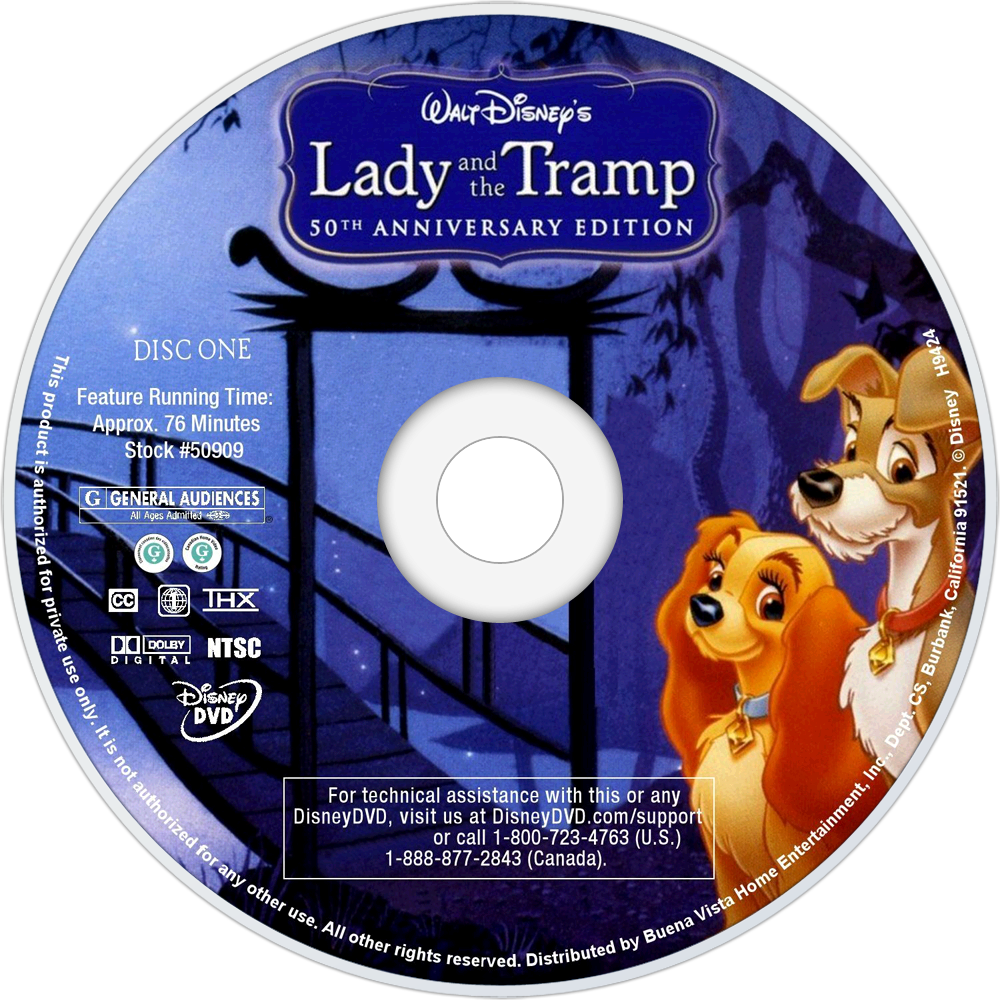 Ladyandthe Tramp50th Anniversary D V D PNG