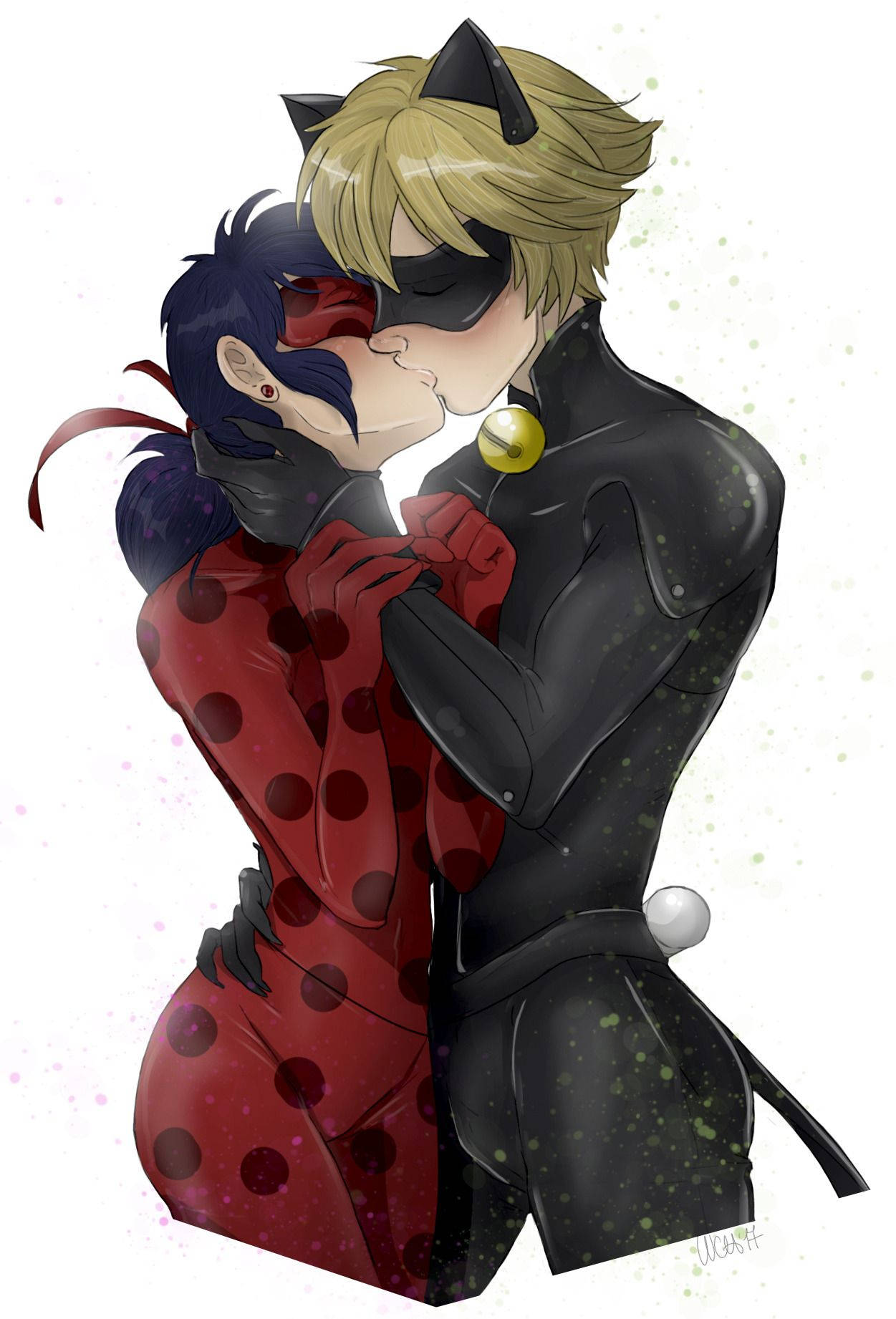 Ladybug And Cat Noir Kiss Comic Style