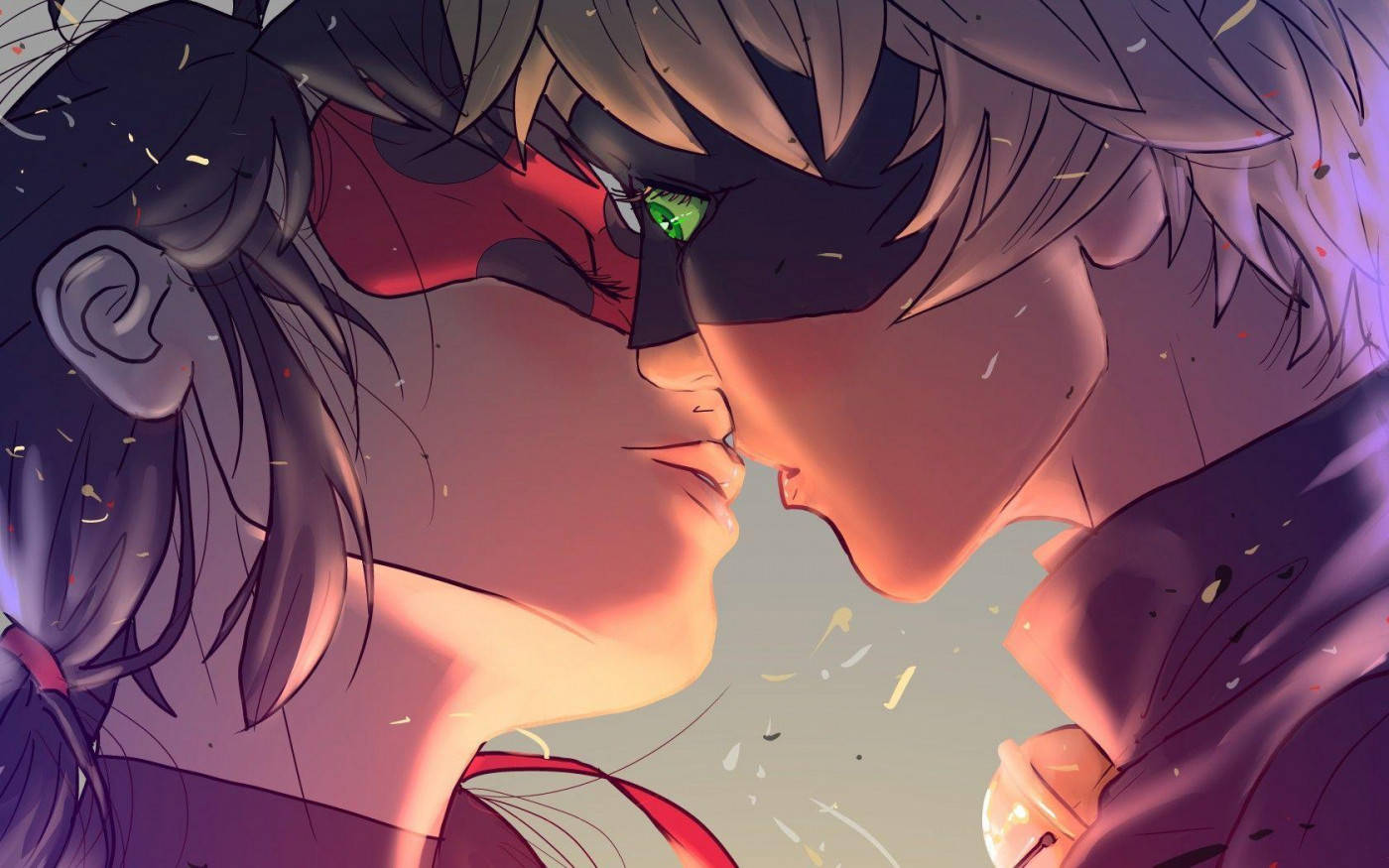 Ladybug And Cat Noir Ready To Kiss Picture