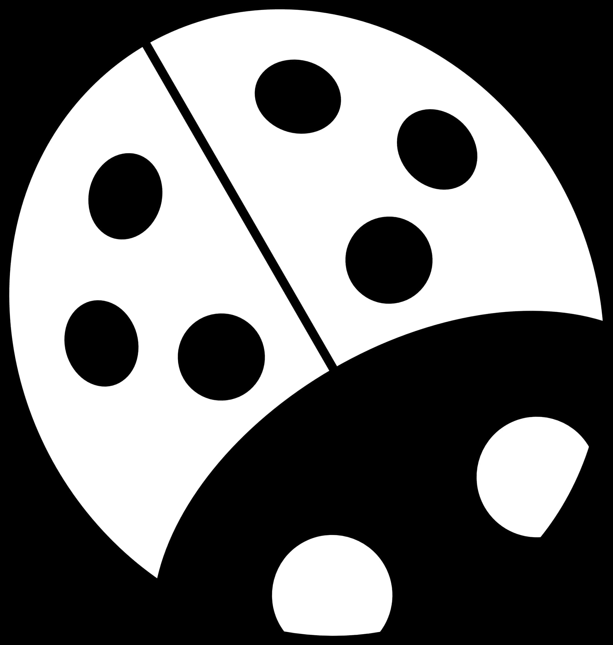 Ladybug Icon Blackand White PNG