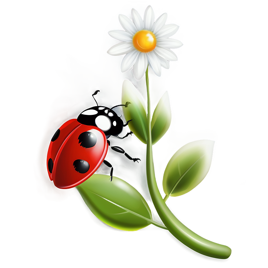 Ladybug On Flower Png 96 PNG