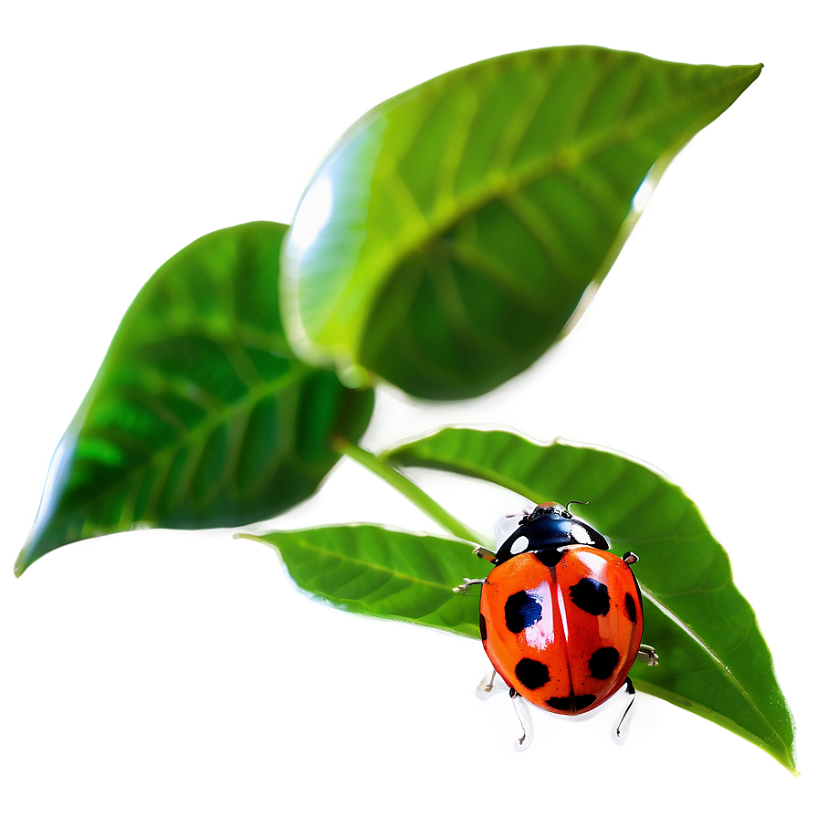 Ladybug On Leaf Png 05242024 PNG