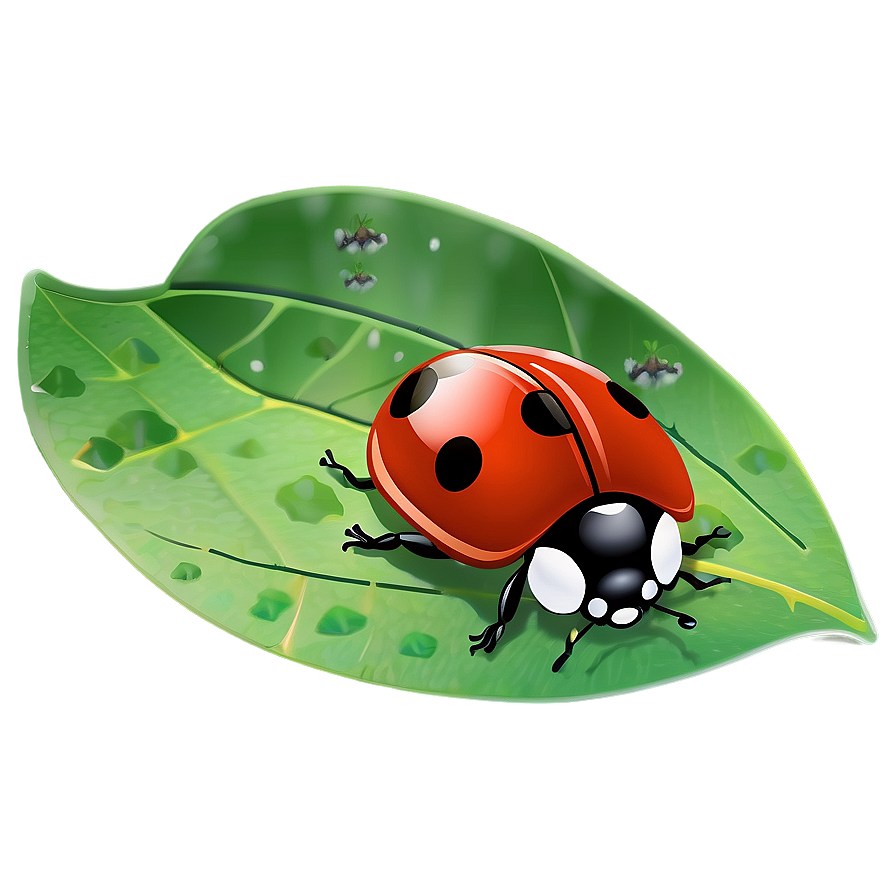 Ladybug On Leaf Png Agg35 PNG