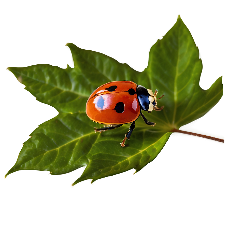 Ladybug On Leaf Png Oku PNG