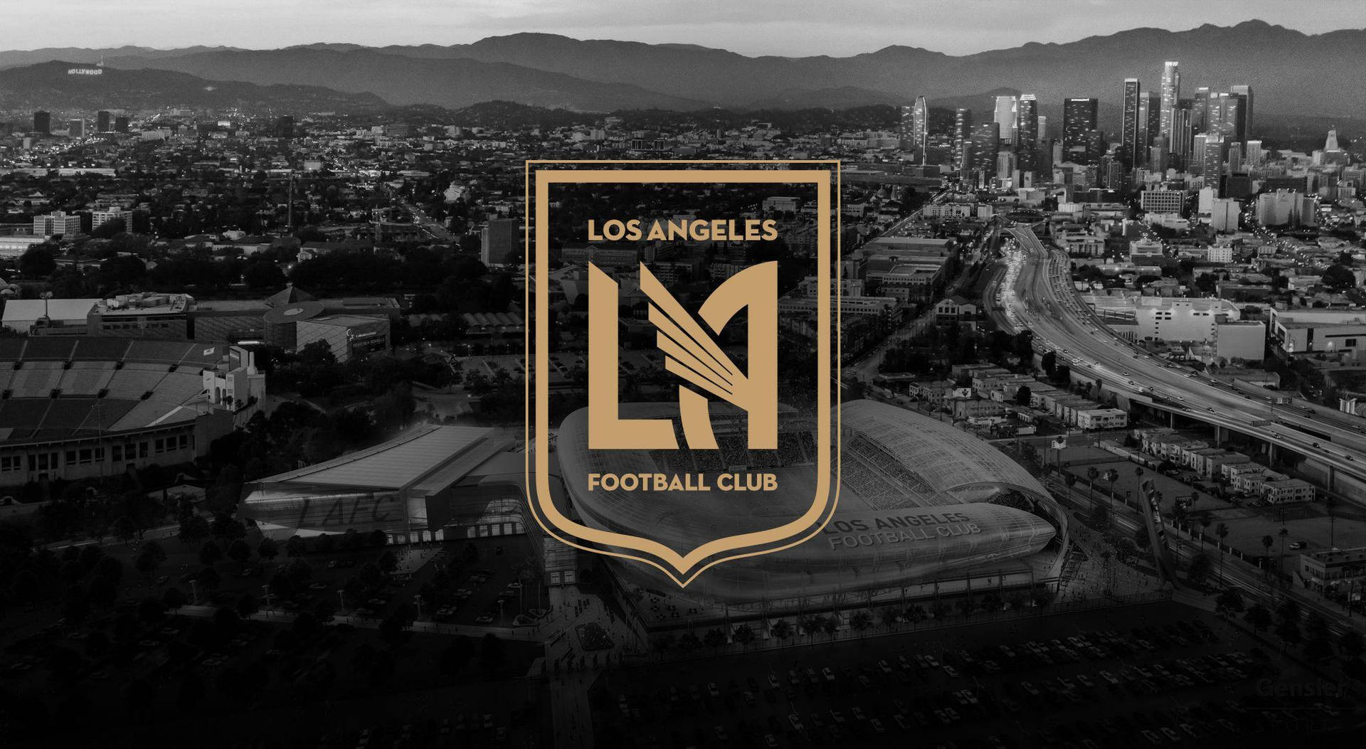 Lafc Logo With Black And White City