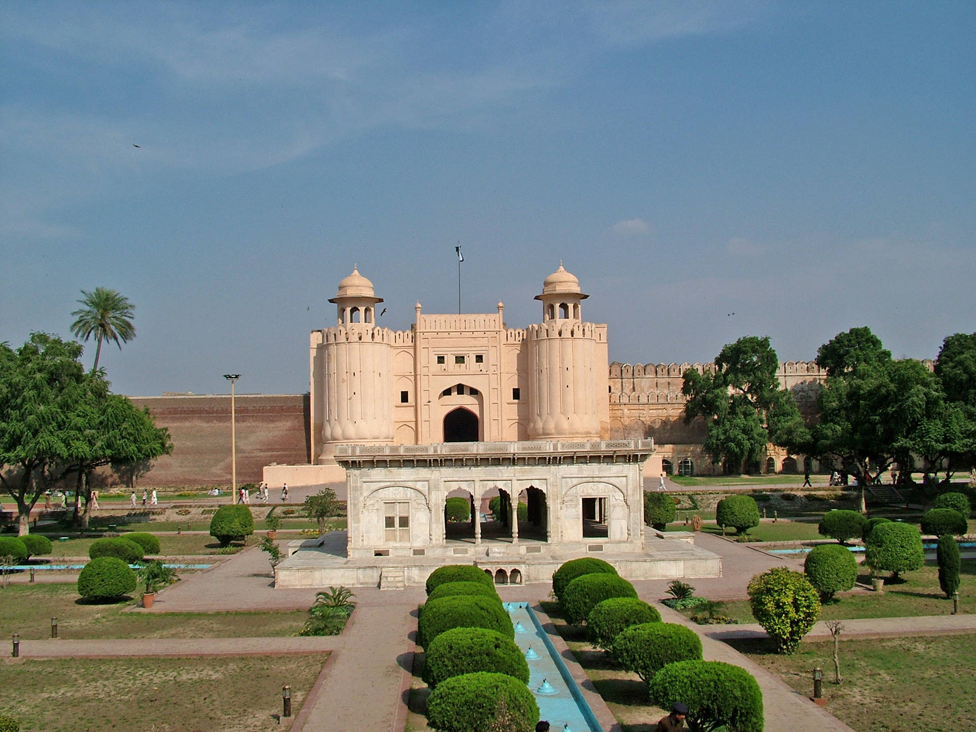 Lahore Fort Hazuri Bagh vil præsentere sig selv. Wallpaper