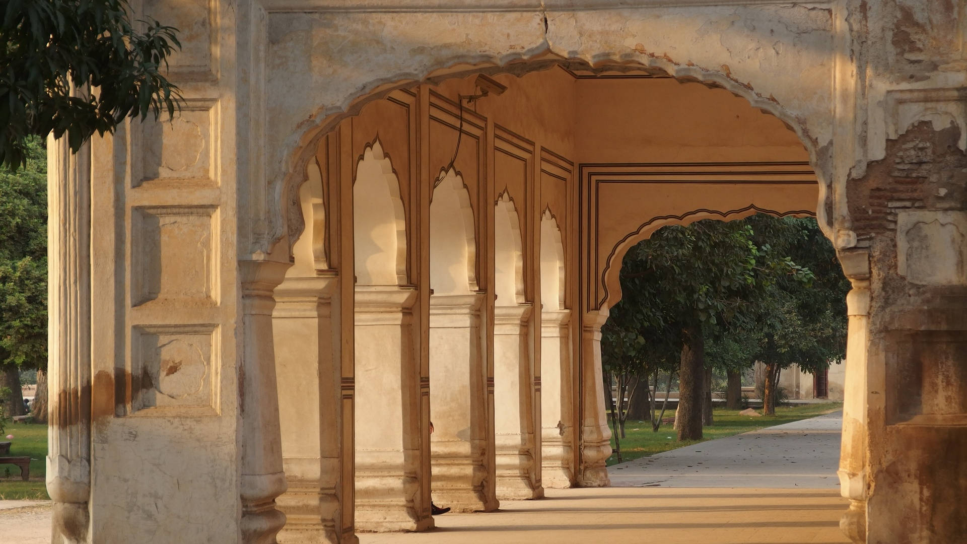 Archi Del Giardino Di Lahore Shalimar Sfondo