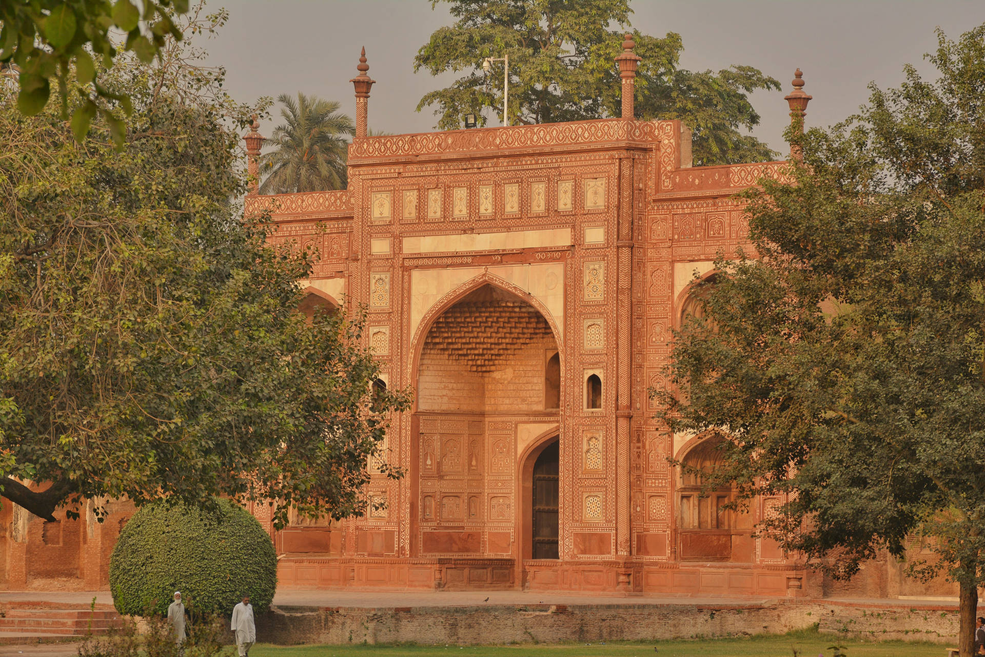 Lahore Tomba Della Facciata Di Jahangir Sfondo