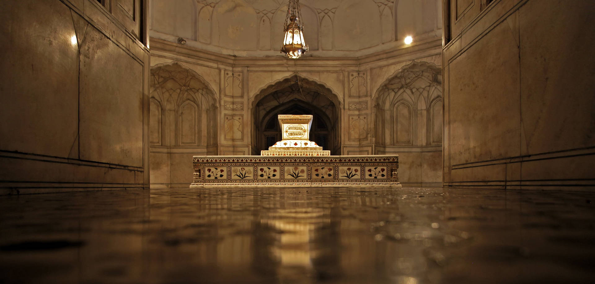 Lahore Tomba Dell'interno Di Jahangir Sfondo