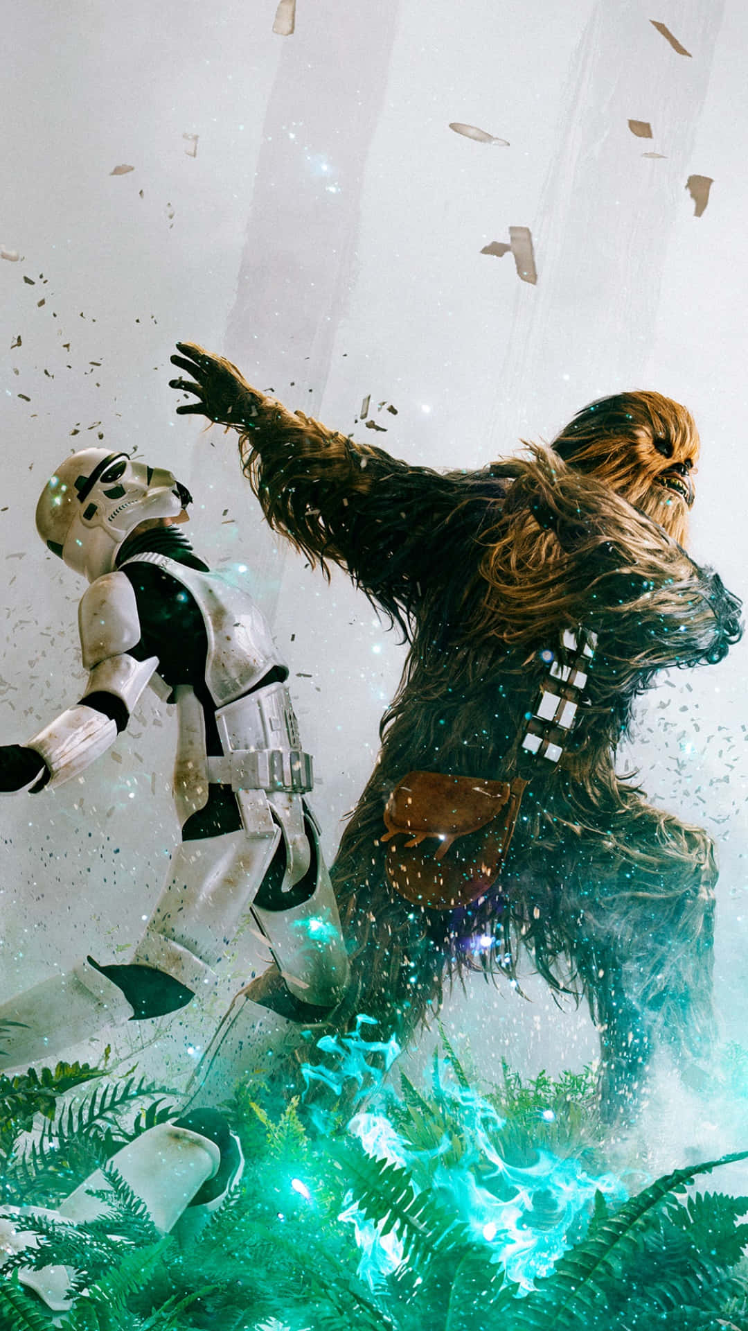 Laicónica Escena De El Retorno Del Jedi Con Luke Skywalker Enfrentando A Darth Vader Y El Emperador Palpatine En Una Épica Batalla De Sables De Luz. Fondo de pantalla