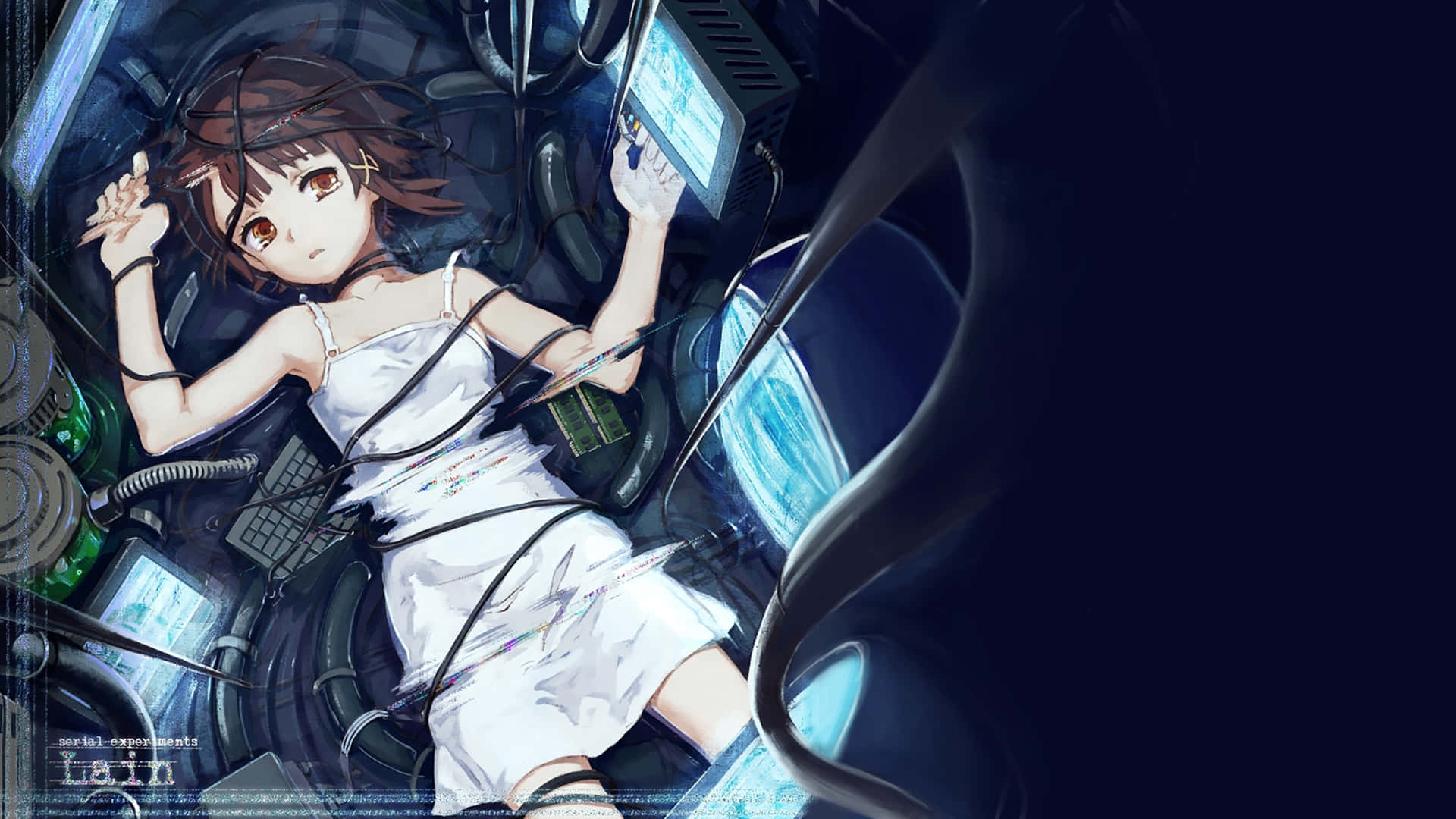 Lain Iwakura Cyber Network Wallpaper