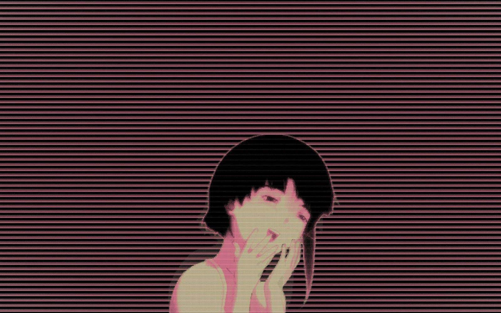 Lain Iwakura Digital Backdrop Wallpaper