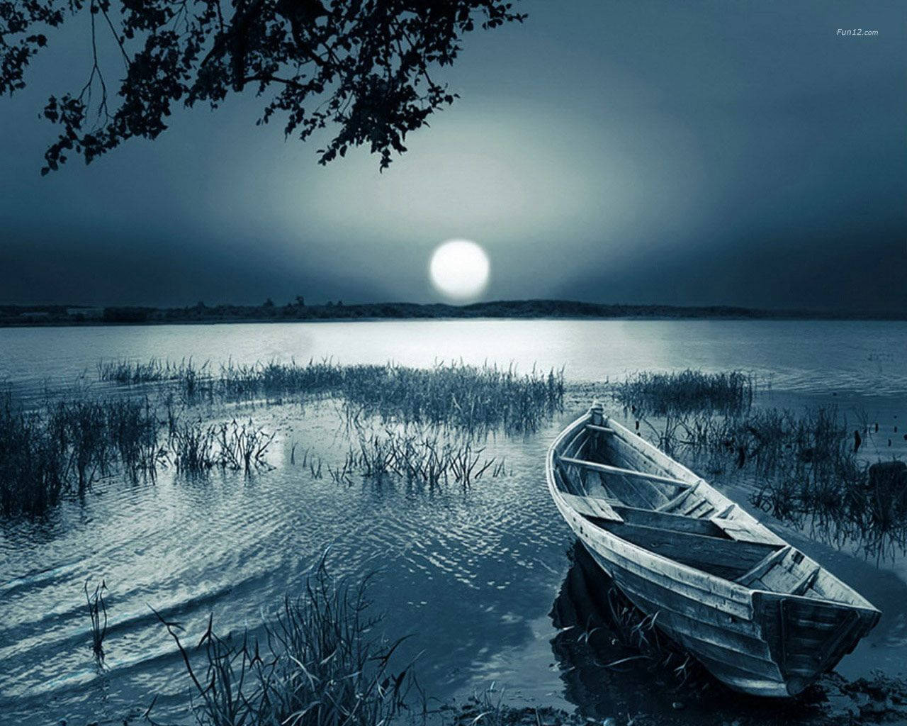 Lake And Moon All Best Wallpaper
