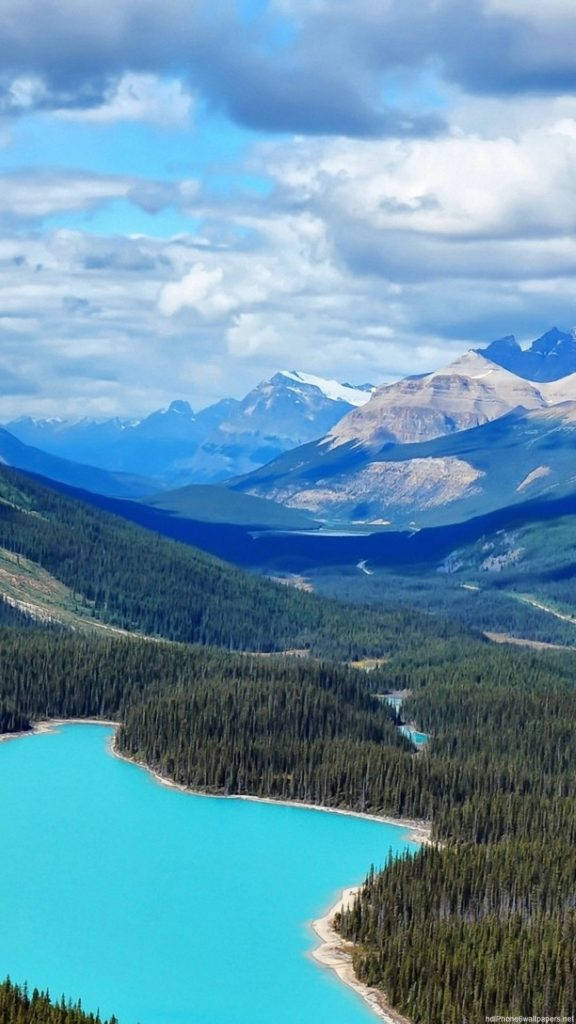 Seeund Berge In Kanada Für Das Iphone Wallpaper