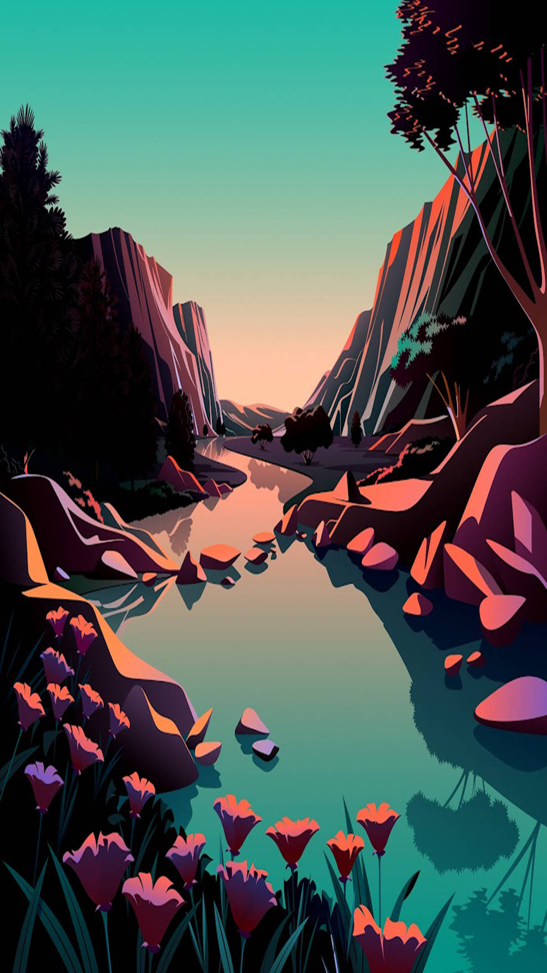 Lake Art iOS Default Wallpaper