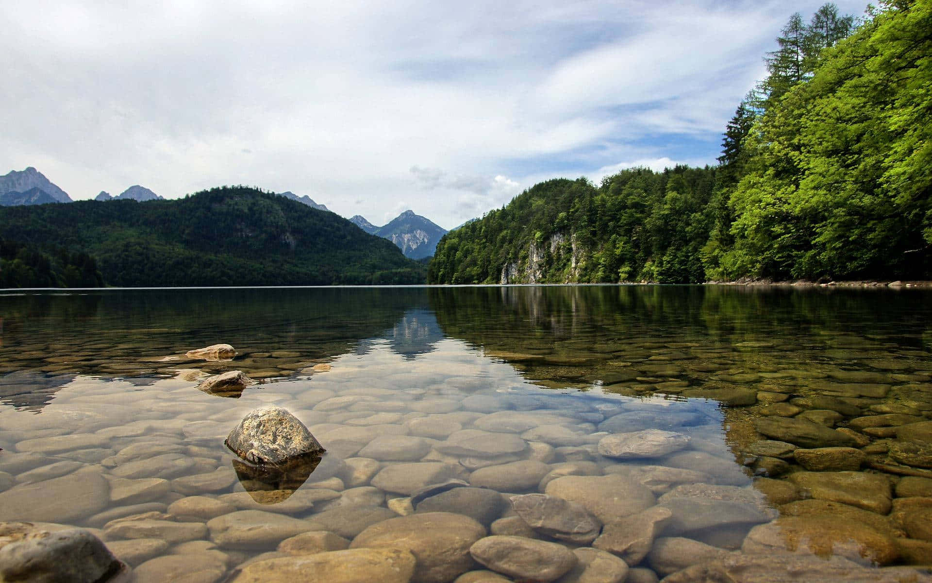 "Calm Reflection in a Mountain Lake"