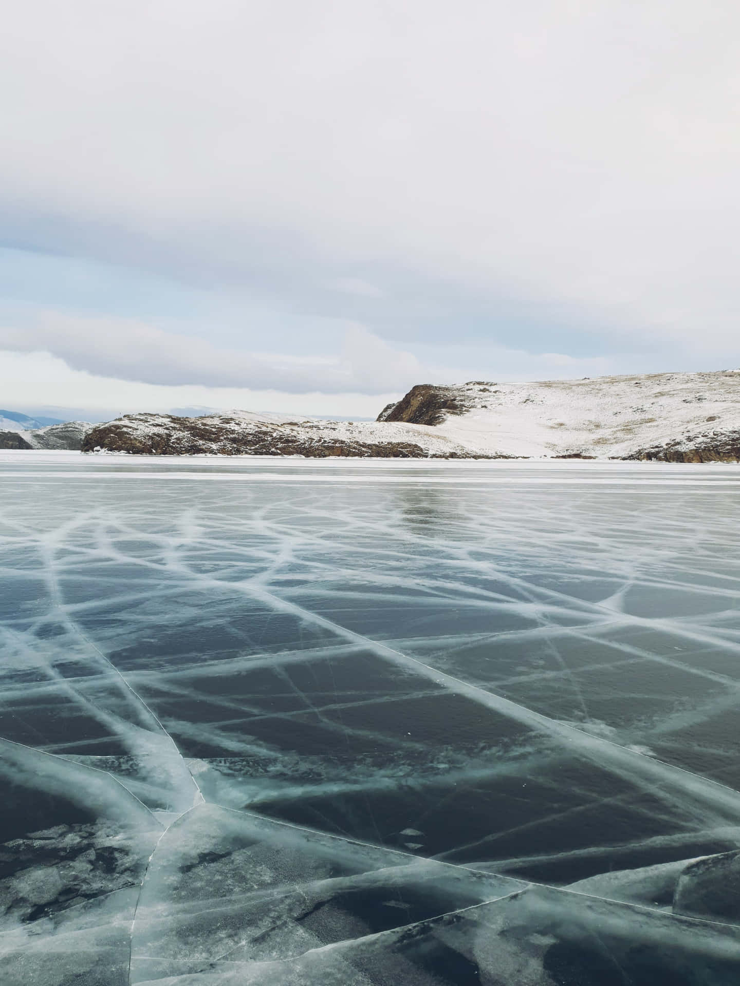 Lake Baikal Frozen Exterior Wallpaper
